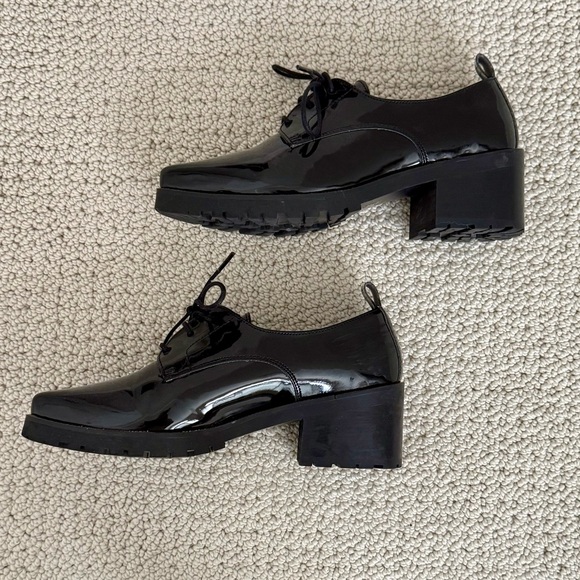 Anthro Sixtyseven Patent Leather Lace Up Shoes - Picture 5 of 9